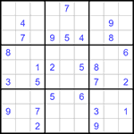 Судоку 9х9 #1332 средний