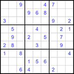 Судоку 9х9 #1333 средний