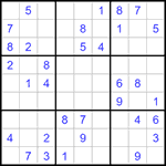 Судоку 9х9 #1361 средний