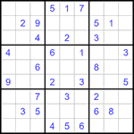 Судоку 9х9 #1369 средний