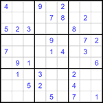 Судоку 9х9 #1380 средний