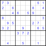 Судоку 9х9 #1390 средний