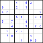 Судоку 9х9 #1392 средний