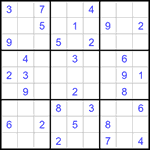 Судоку 9х9 #1410 средний