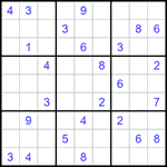 Судоку 9х9 #1292 трудный