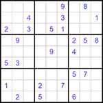 Судоку 9х9 #1295 трудный