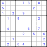 Судоку 9х9 #1296 трудный