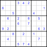 Судоку 9х9 #1299 трудный
