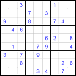 Судоку 9х9 #1300 трудный