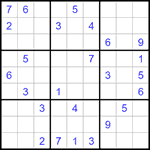 Судоку 9х9 #1301 трудный