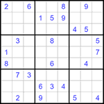 Судоку 9х9 #1302 трудный