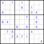 Судоку 9х9 #1303 трудный