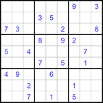 Судоку 9х9 #1305 трудный