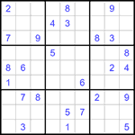Судоку 9х9 #1306 трудный
