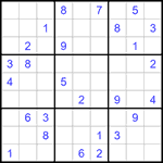 Судоку 9х9 #1309 трудный