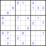 Судоку 9х9 #1311 трудный