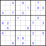 Судоку 9х9 #1312 трудный