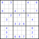 Судоку 9х9 #1317 трудный