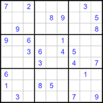 Судоку 9х9 #1318 трудный