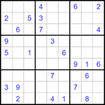 Судоку 9х9 #1320 трудный