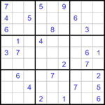 Судоку 9х9 #1321 трудный