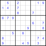 Судоку 9х9 #1322 трудный