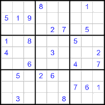 Судоку 9х9 #1323 трудный
