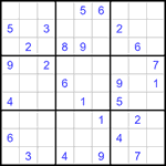 Судоку 9х9 #1324 трудный