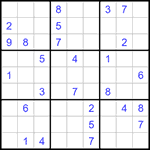 Судоку 9х9 #1325 трудный