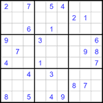 Судоку 9х9 #1327 трудный