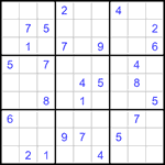 Судоку 9х9 #1328 трудный