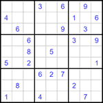 Судоку 9х9 #1329 трудный
