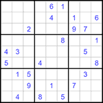 Судоку 9х9 #1330 трудный