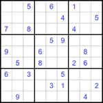 Судоку 9х9 #1331 трудный