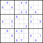 Судоку 9х9 #1332 трудный