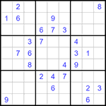 Судоку 9х9 #1333 трудный