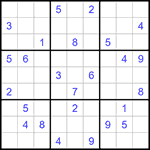 Судоку 9х9 #1334 трудный