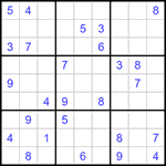 Судоку 9х9 #1336 трудный