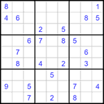 Судоку 9х9 #1337 трудный