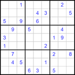 Судоку 9х9 #1338 трудный