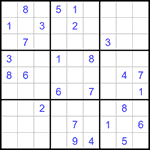 Судоку 9х9 #1340 трудный