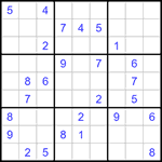 Судоку 9х9 #1341 трудный