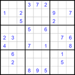 Судоку 9х9 #1346 трудный