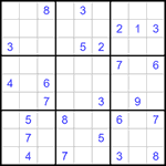 Судоку 9х9 #1347 трудный