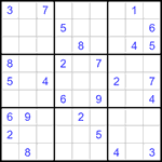 Судоку 9х9 #1350 трудный