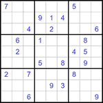 Судоку 9х9 #1352 трудный