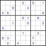 Судоку 9х9 #1353 трудный