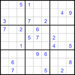 Судоку 9х9 #1354 трудный