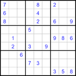 Судоку 9х9 #1356 трудный