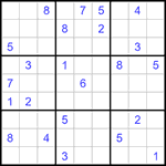 Судоку 9х9 #1357 трудный